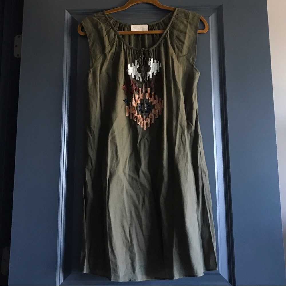 Love Sam green sleeveless dress